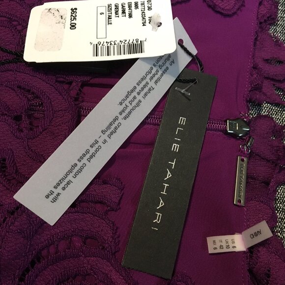 Gorgeous purple lace sheath, sz 6 - Picture 7 of 9